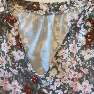 SHEIN sheer sleeve top